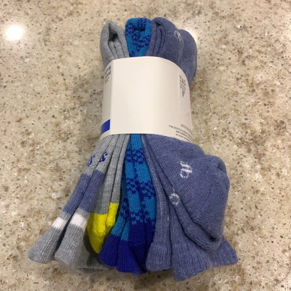 NWT Scotch & Soda 3-Pack Quarter Length Socks Size Large